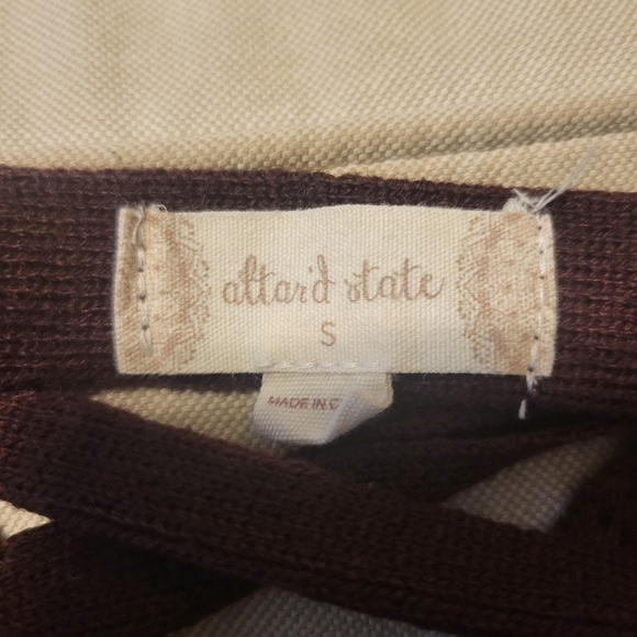 Burgandy Crossed Back Altard State Sweater Size S - Picture 3 of 6